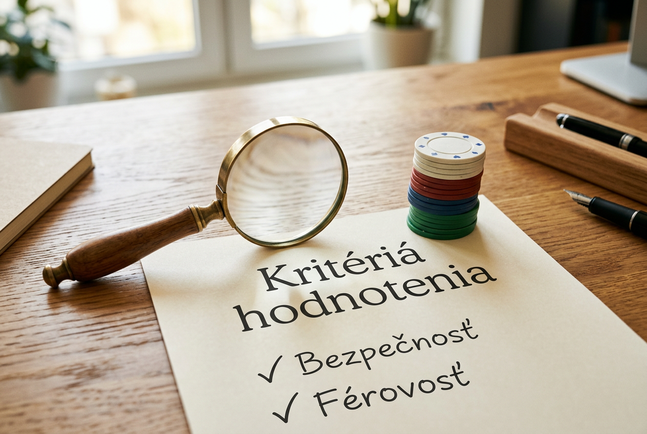Analýza kasínových bonusov s lupou a hracími žetónmi na stole