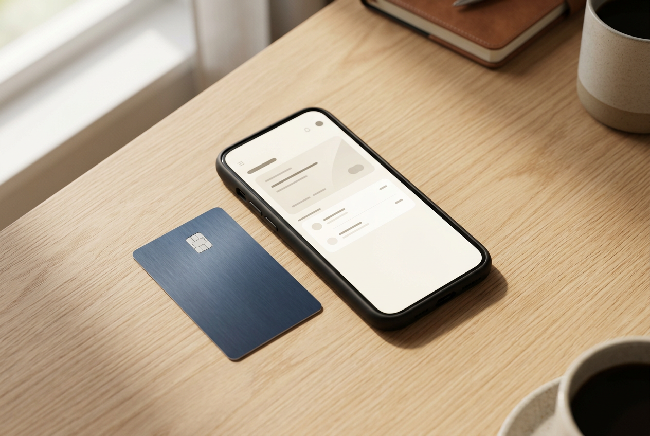 Smartfón a platobná karta pre bezpečné online vklady